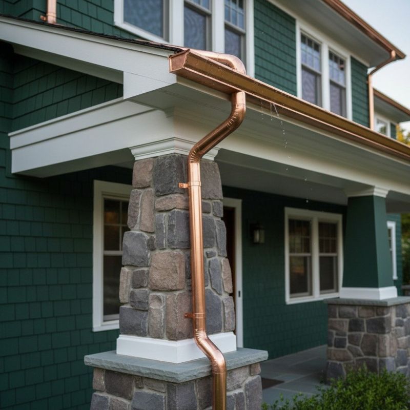 Commercial Copper Gutters Installation