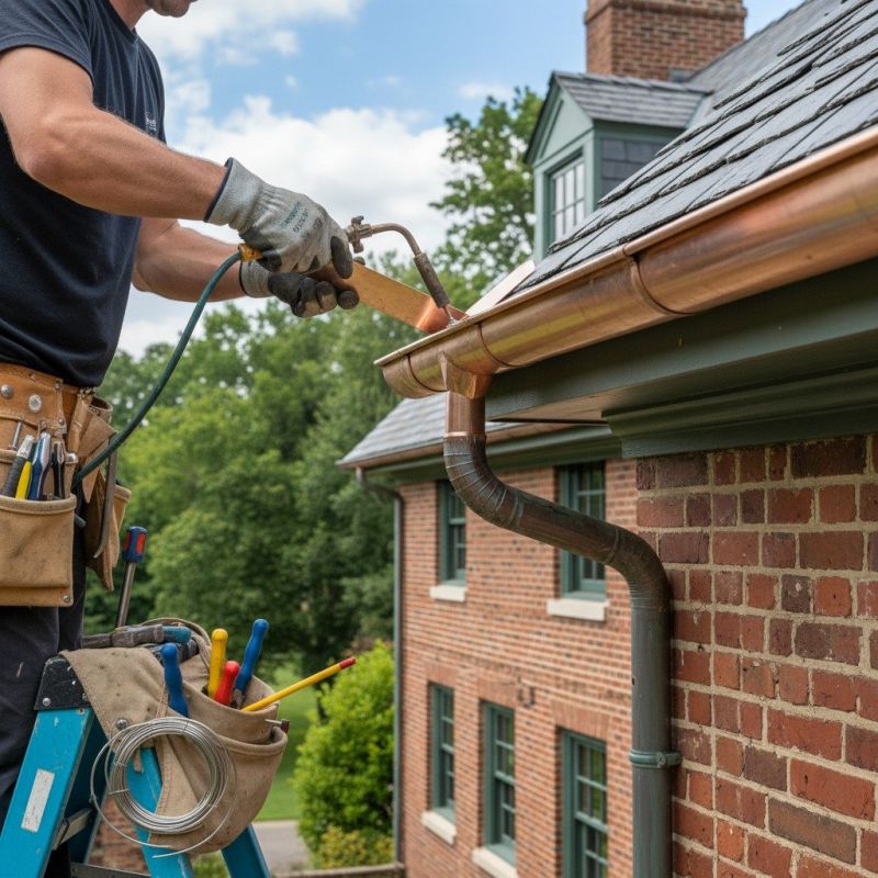 Commercial Copper Gutters Repair