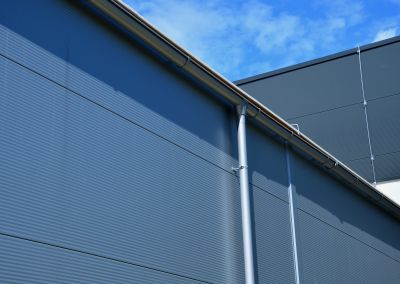 Commercial Galvanized Gutters Installation