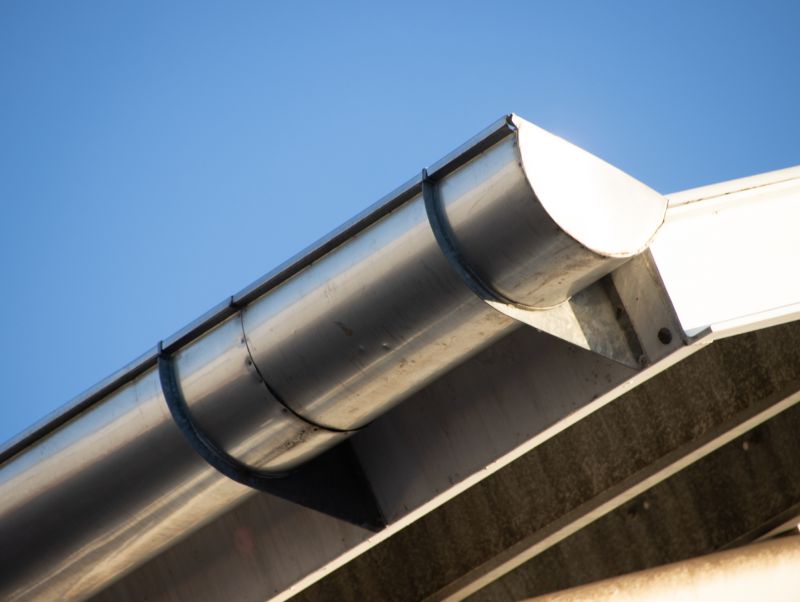Commercial Galvanized Gutters Installation