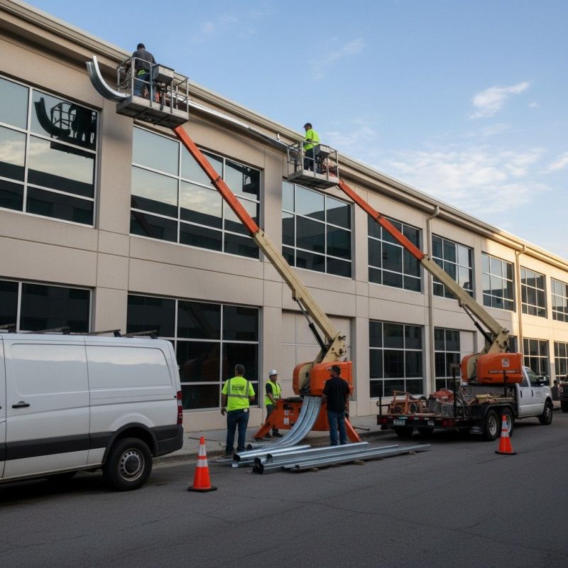 Commercial Galvanized Gutters Repair