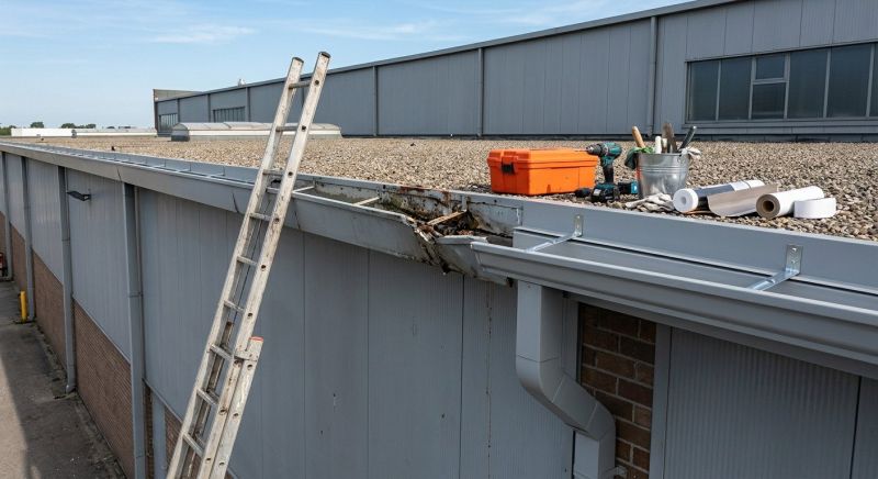 Commercial Galvanized Gutters Repair