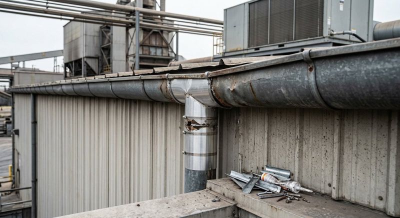 Commercial Galvanized Gutters Repair