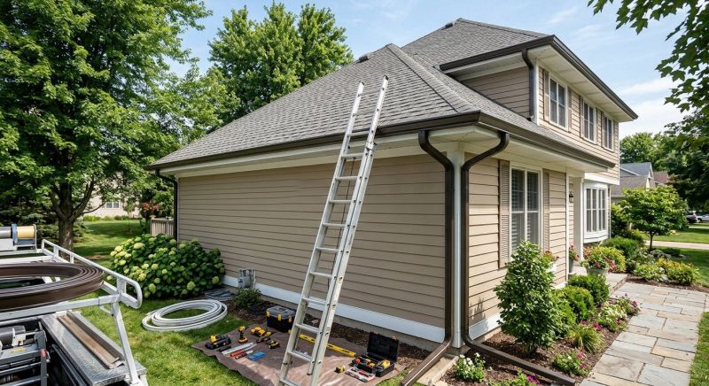 Seamless Metal Gutters Installation